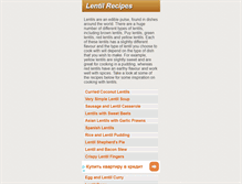 Tablet Screenshot of lentilrecipes.co.uk